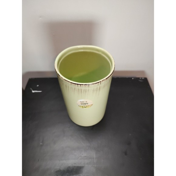 De Silva Italy Light Green Utility Jar Or Utensils Canister Vase 8" Tall - Picture 5 of 11